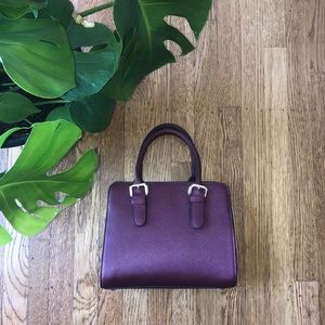 Plum Vegan Leather Handbag